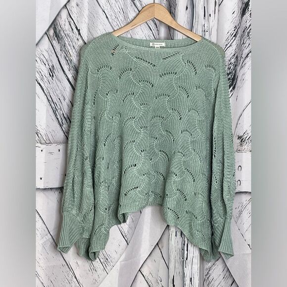 Versona Oversized Batwing Sweater Green S/M - Picture 4 of 9